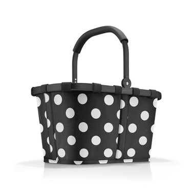 reisenthel carrybag frame dots white – Stabiler Einkaufskorb mit viel Stauraum und praktischer Innentasche – Elegantes und wasserabweisendes Design im Sale